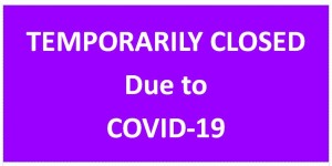 covid-19 closed sign